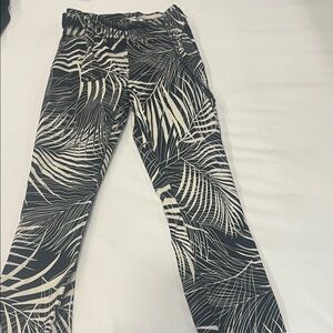 Jules & Leopold Black and Cream Patterned Cropped Pants